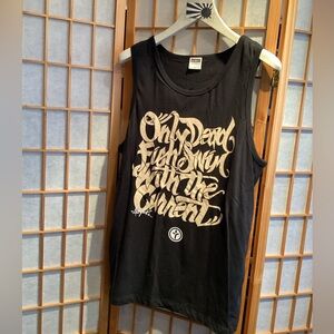 Acrylick Dead Fish Graphic Logo Tank Top Men's Size Large